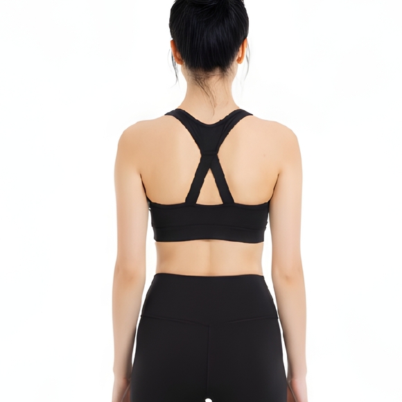 🦉Nike Black Sports Bra with White Text Just Do It - Picture 3 of 3